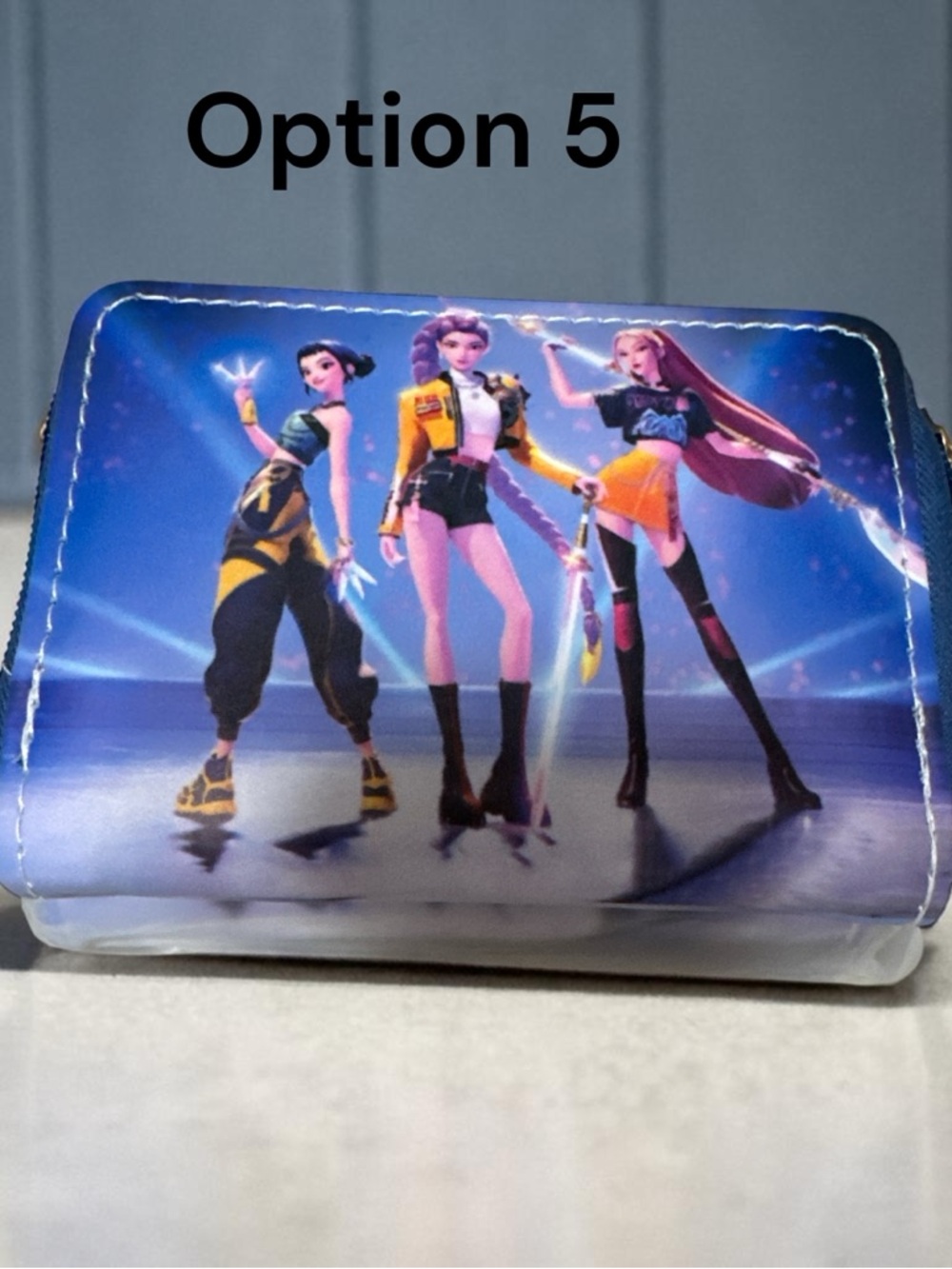 K-Pop Themed Zip Wallet - Pink & Purple - Picture 7 of 8